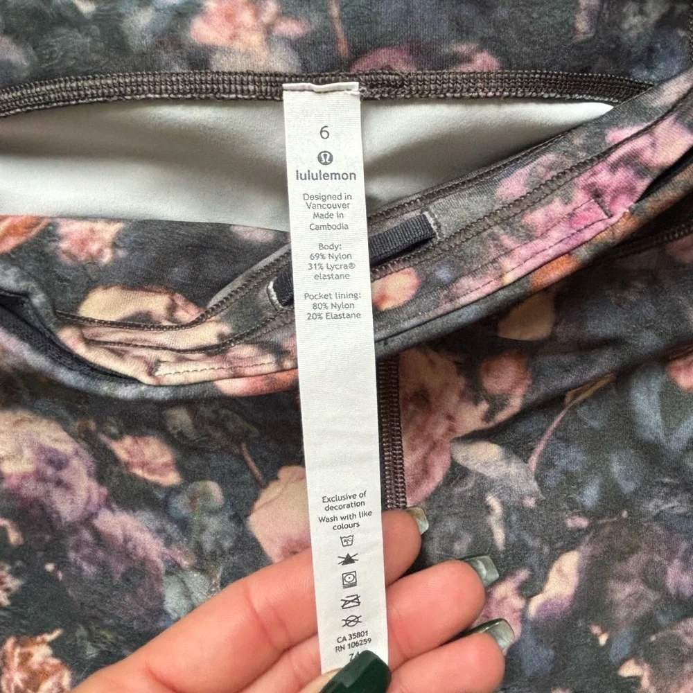 Lululemon Speed Up Tight Leggings 6 athleisure workout yoga travel‎ layered